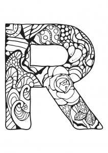Coloriage alphabet lettre r