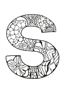 Coloriage de à imprimer pour enfants : Alphabet-lettre-s