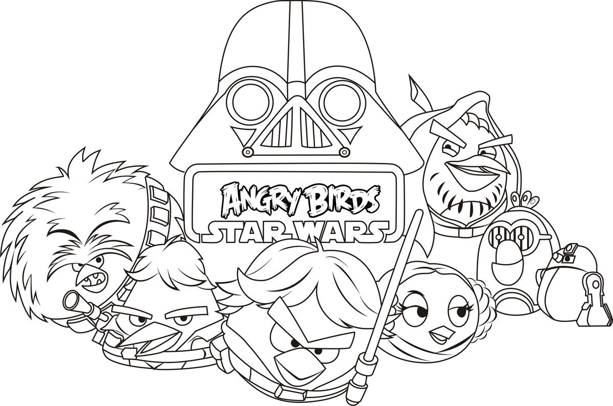 Coloriages de tous les personnages d'Angry Birds Star Wars