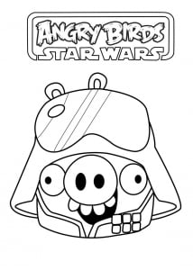 Coloriage de Angry Birds Star Wars à telecharger gratuitement