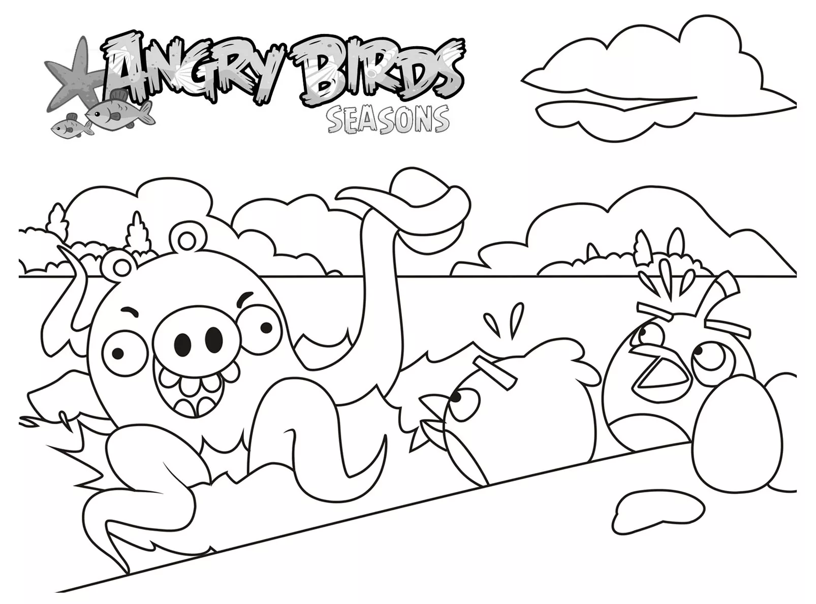 Coloriage de Angry birds pour enfants