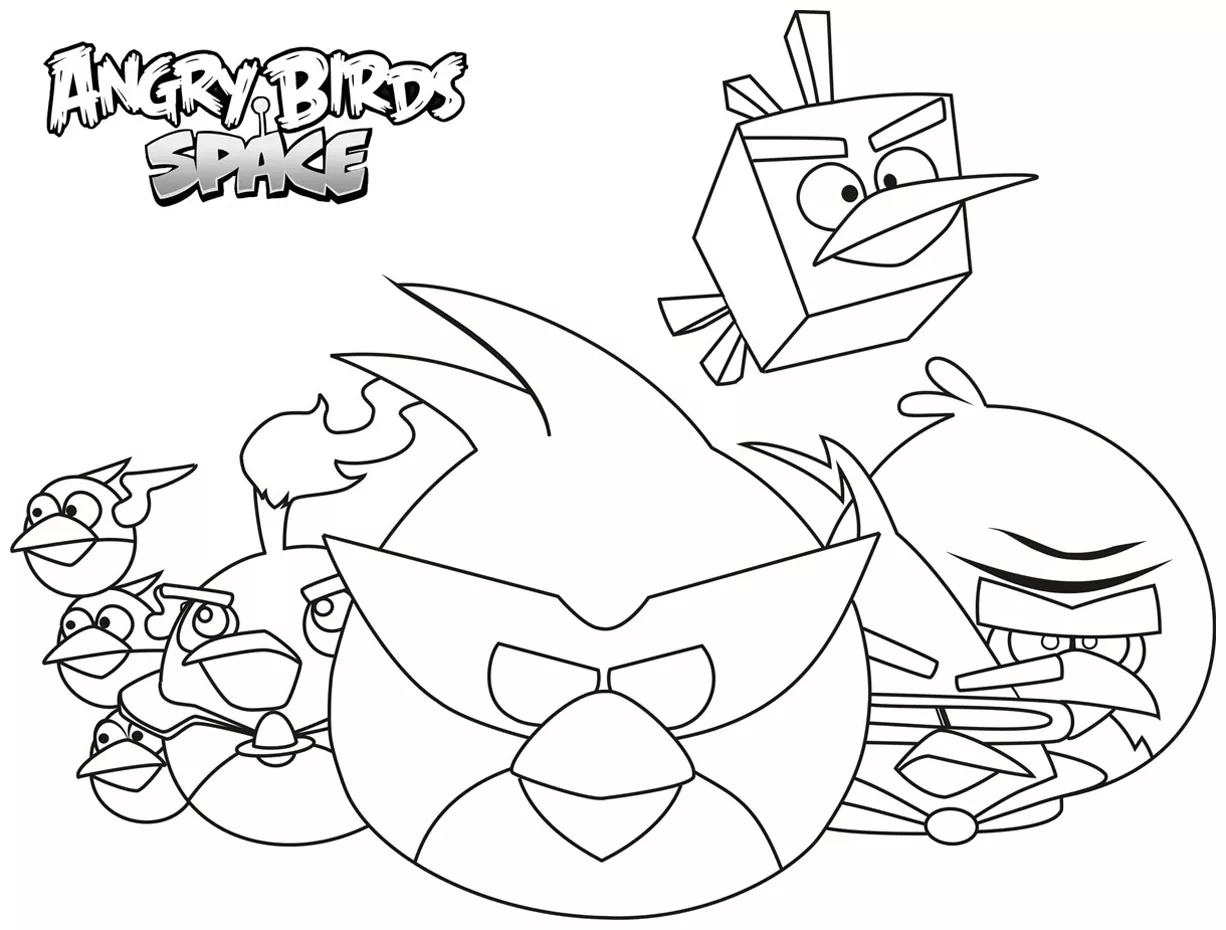 Coloriage de Angry birds pour enfants