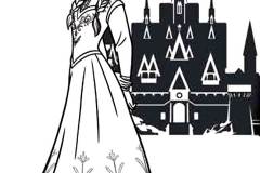 Coloriages d'Anna (La reine des neiges) à imprimer pour enfants