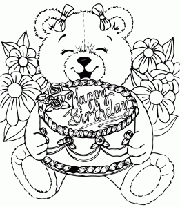 Dessin de Anniversaire gratuit à télécharger et colorier