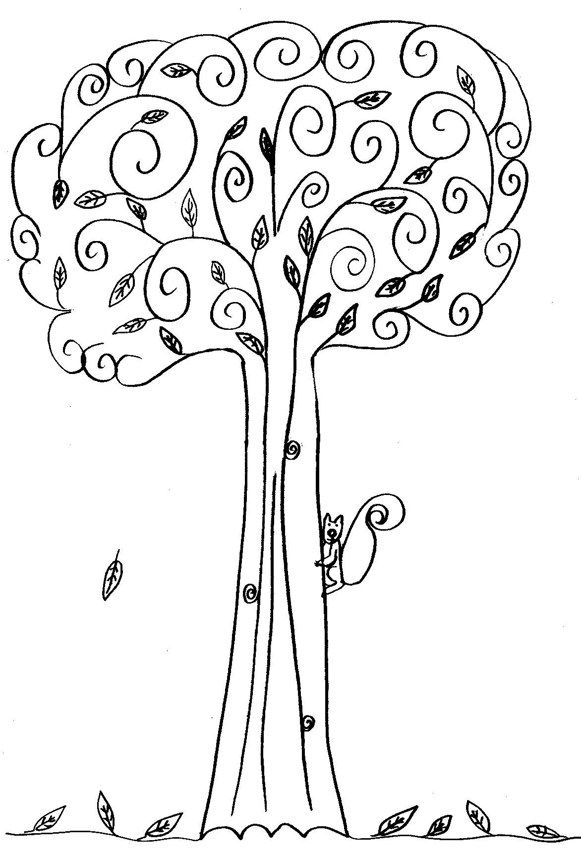 Magnifique arbre (Coloriage à imprimer pour enfants)