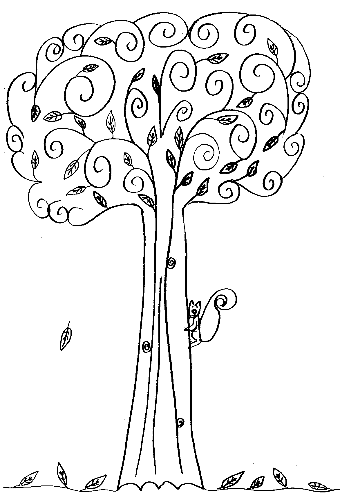 Un bel arbre à mettre en couleurs