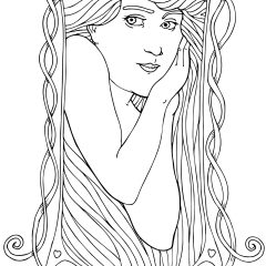 Coloriages d'Art Nouveau à imprimer pour enfants
