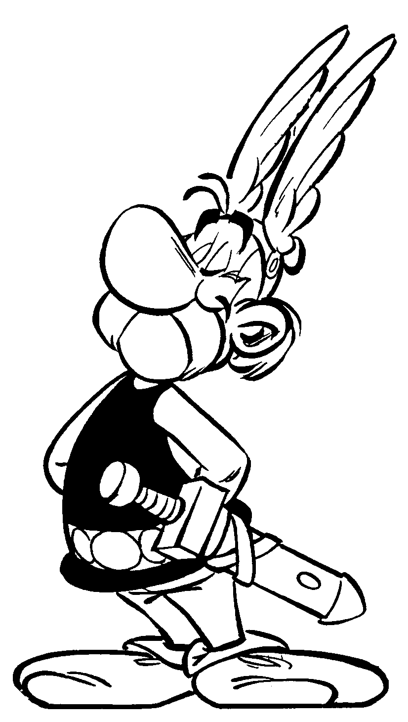 Coloriage de Astérix à telecharger gratuitement (Asterix et Obélix)