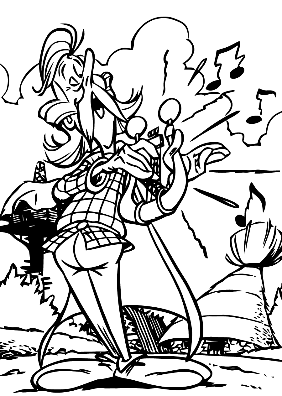 Coloriage de Astérix à imprimer pour enfants (Asterix et Obélix)