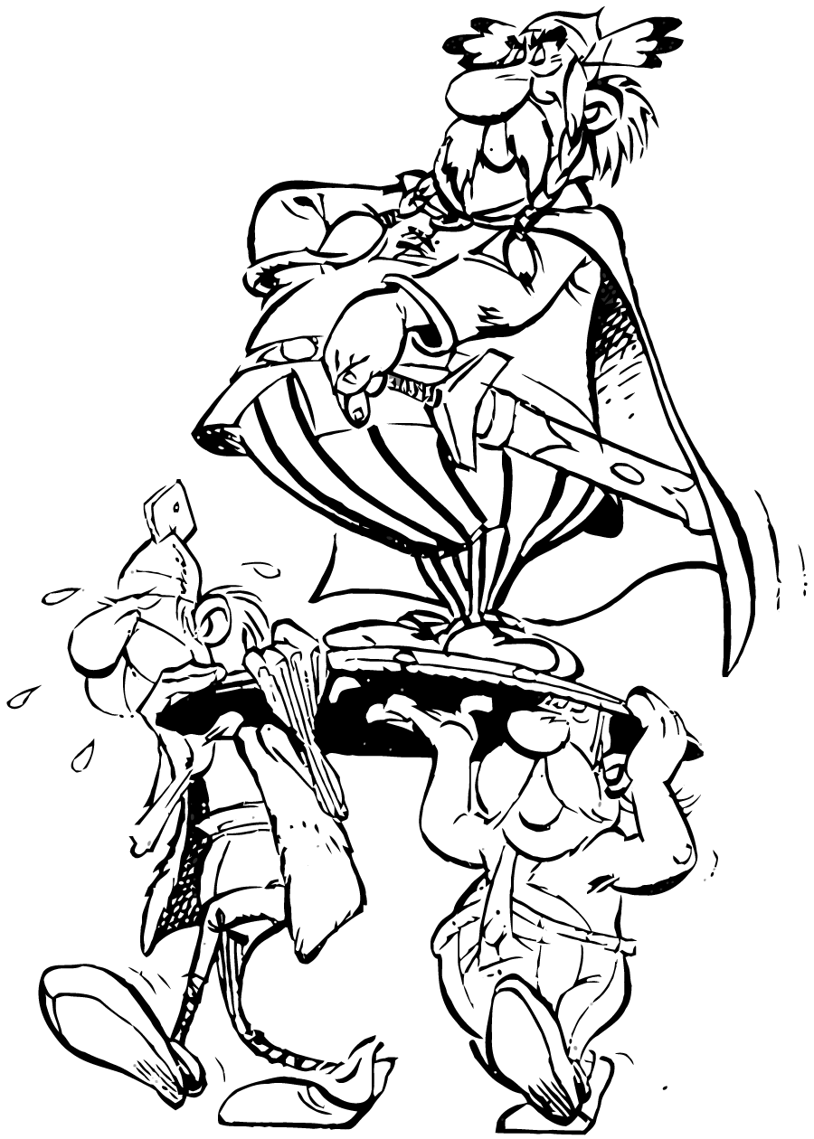 Coloriage de Astérix à colorier pour enfants (Asterix et Obélix)