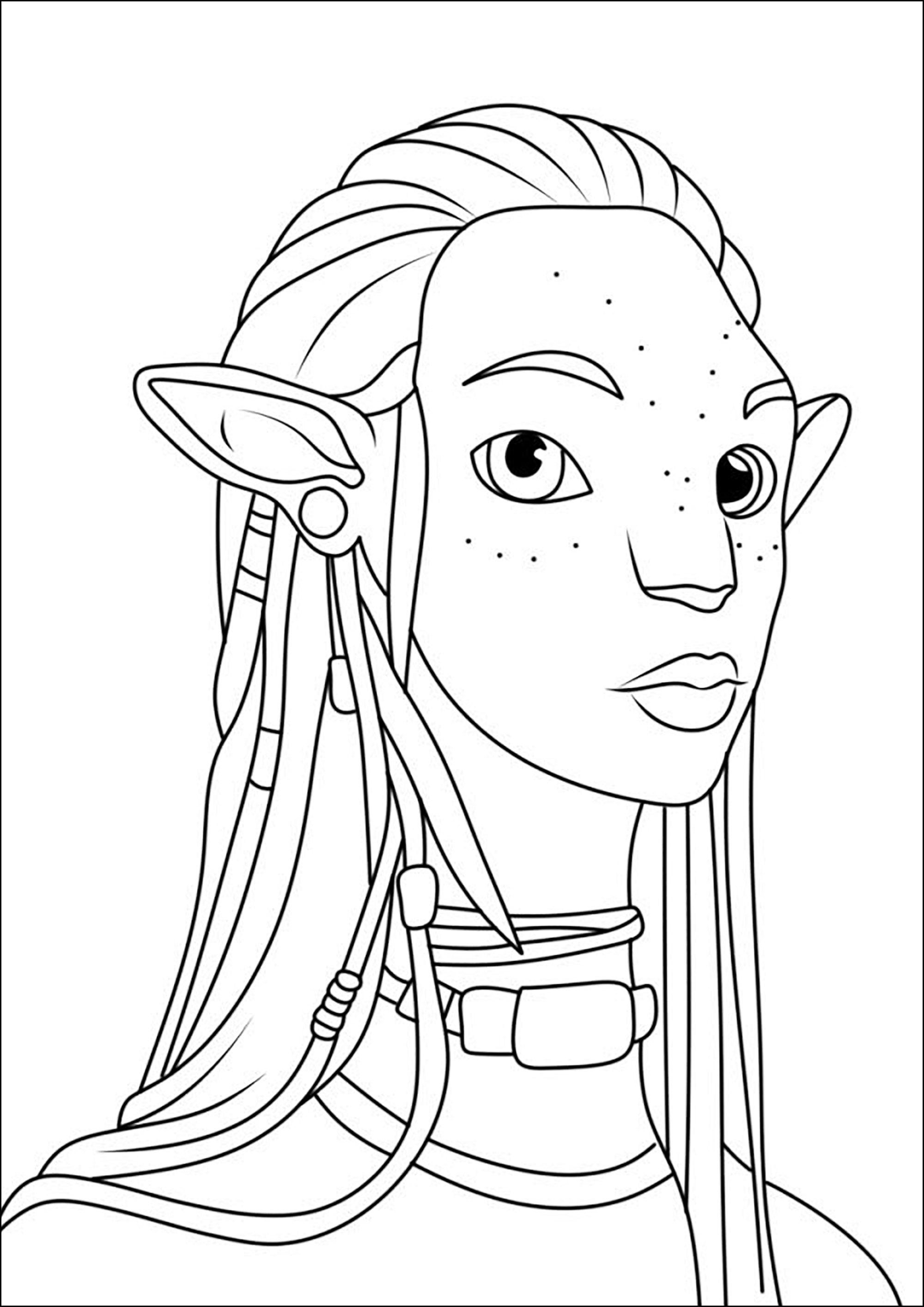 Neytiri (coloriage simple)