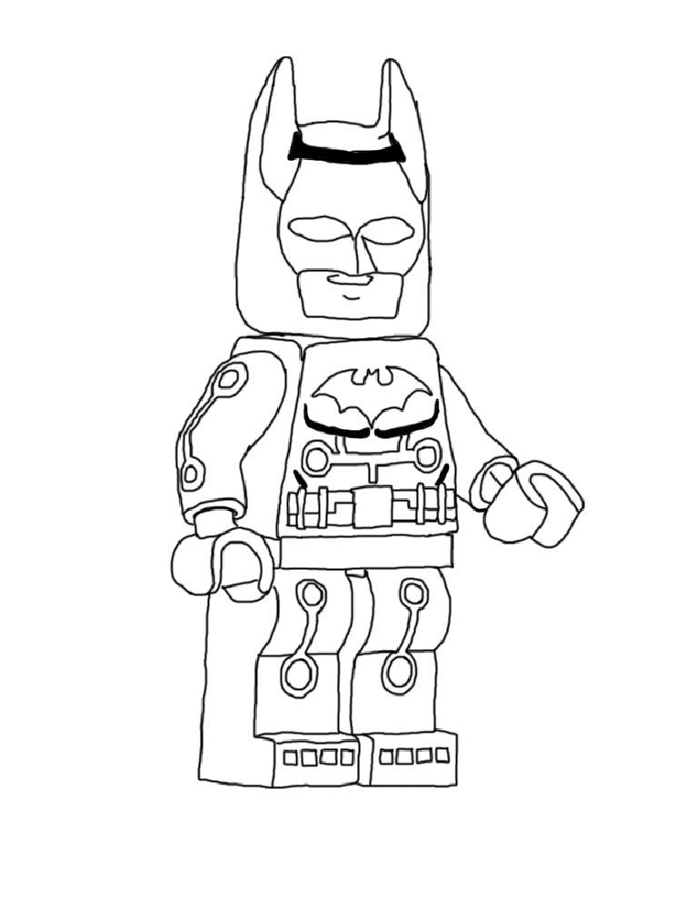 Image Batman en Lego à imprimer et colorier
