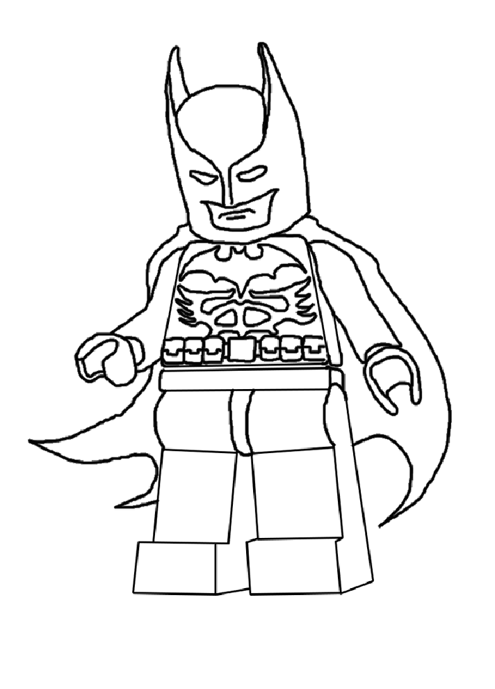 Coloriage Lego Batman Cape au vent
