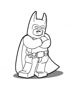 Batman dans La Grande aventure LEGO ! (Coloriage)