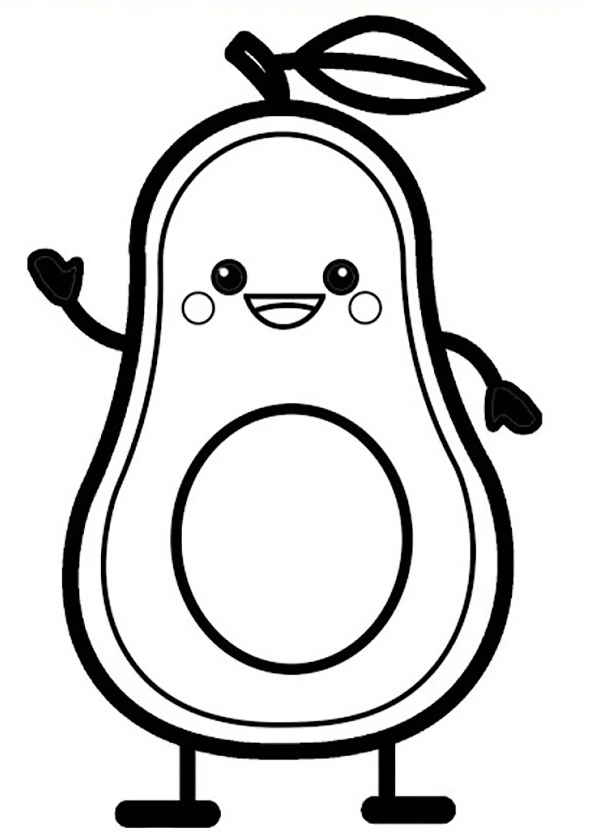 Avocat aux traits épais (Coloriage à imprimer pour enfants)