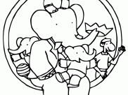 Coloriages Babar faciles pour enfants