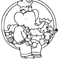 Coloriages de Babar à imprimer pour enfants