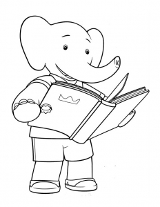 Coloriage de Babar à colorier pour enfants