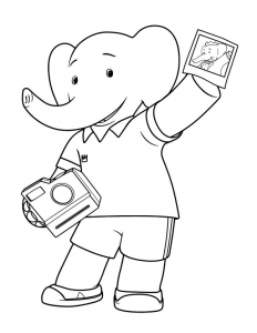 Coloriage de Babar à colorier pour enfants