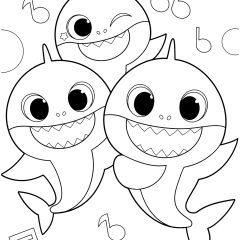 Coloriages de Baby Shark à imprimer pour enfants