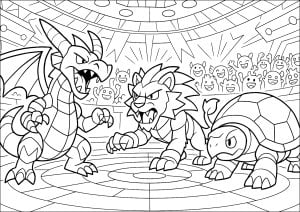 Bakugan en Arène Futuriste (Coloriage)