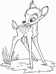 Coloriage de Bambi pour enfants