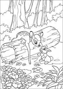 Image de Bambi à imprimer et colorier