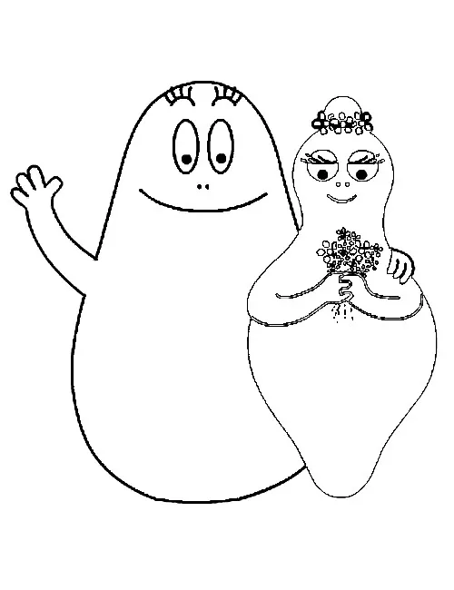Coloriage Barbapapas à télécharger