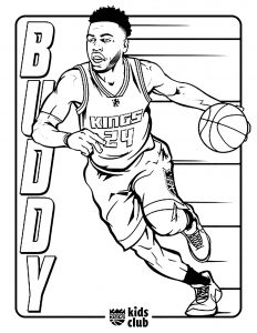 Image de basketball à télécharger et colorier
