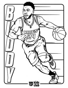 Coloriage de basketball à imprimer pour enfants