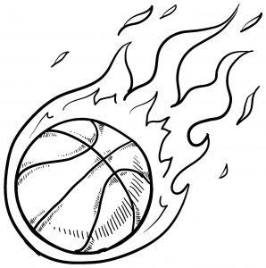 Coloriage de basketball pour enfants