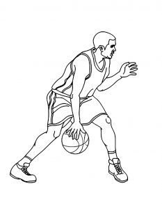 Coloriage de basketball pour enfants