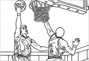 Coloriage de basketball gratuit à colorier