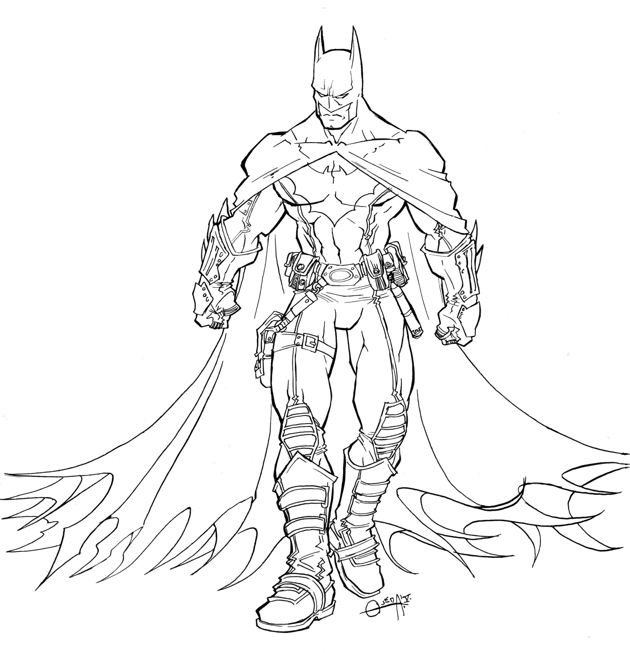Batman à colorier : simple pour les plus jeunes