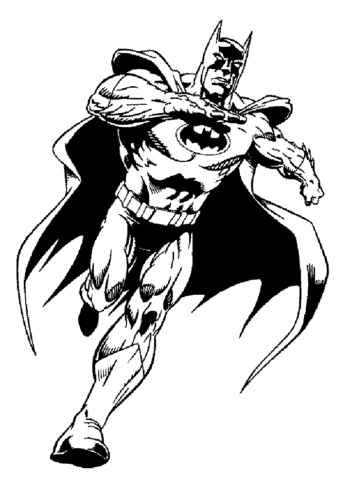 Coloriage de Batman simple pour enfants