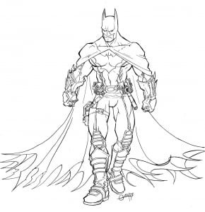 Dc Comics : Coloriage de Batman à imprimer gratuitement