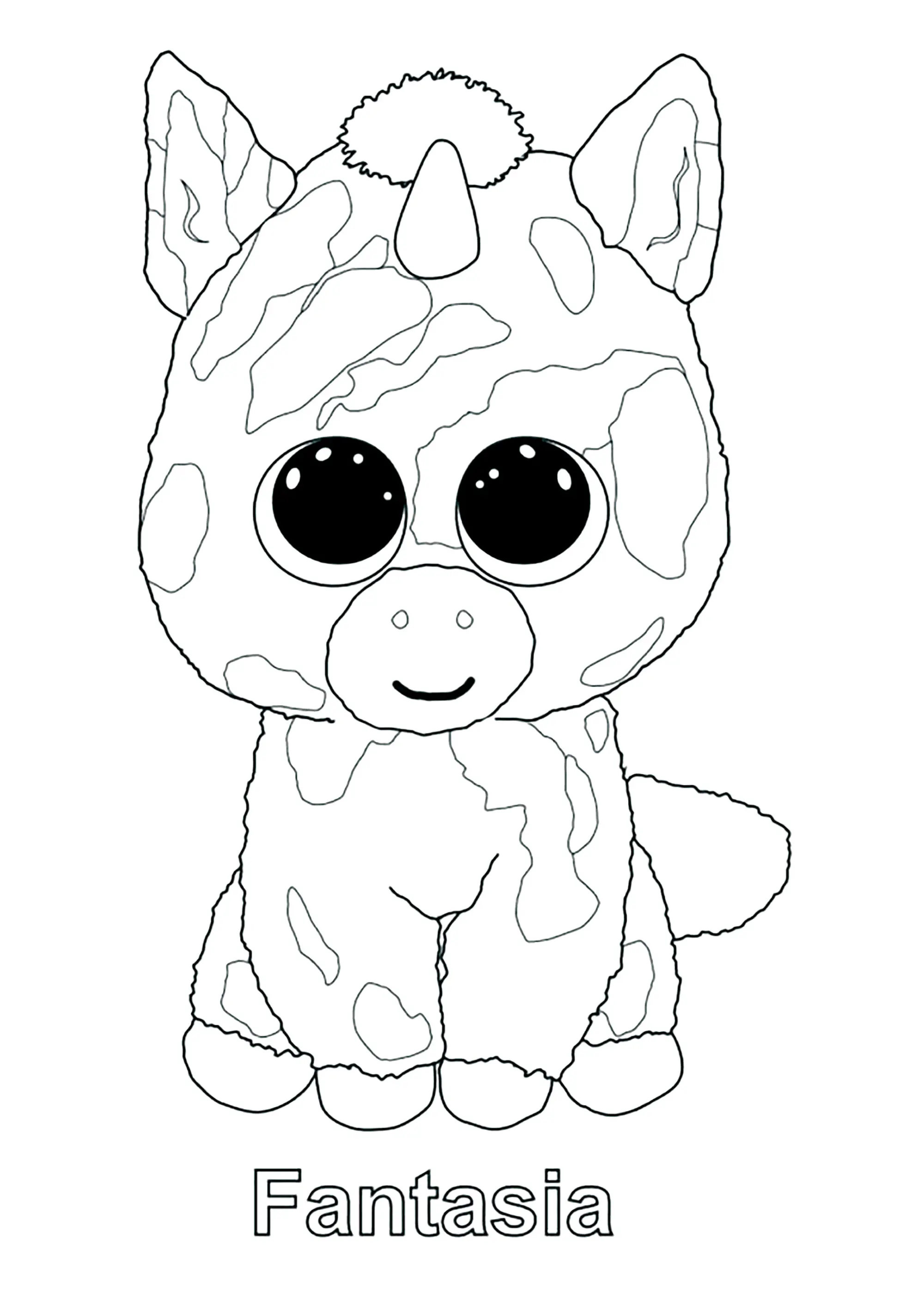 Fantasia (Licorne) (Coloriage de Beanie Boo à imprimer pour enfants)