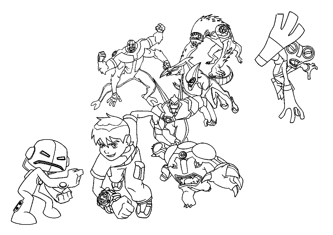 Coloriage de Ben 10 à telecharger gratuitement