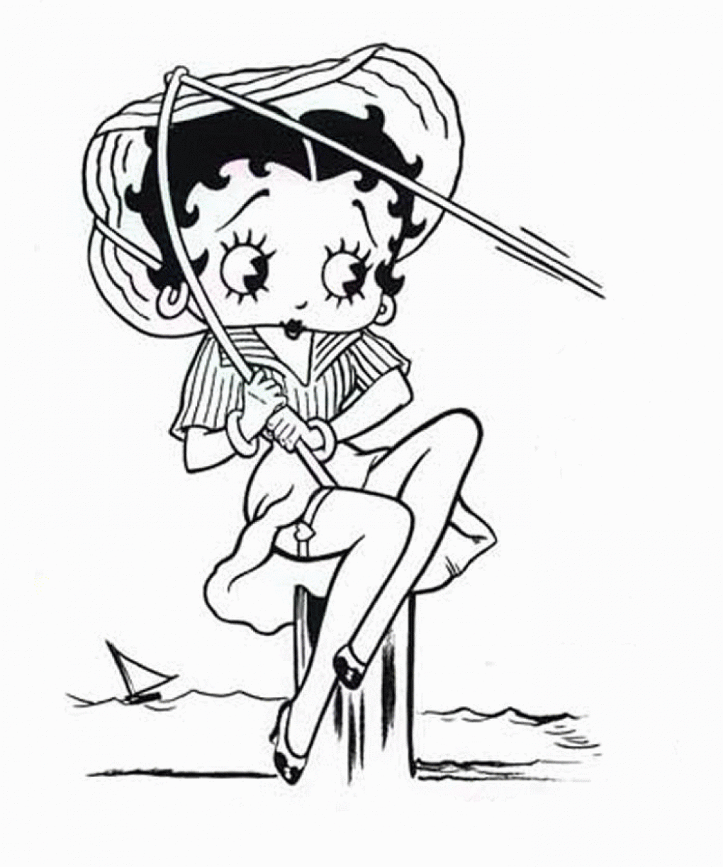 Betty Boop à imprimer & colorier