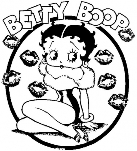 Image de Betty Boop à télécharger et colorier