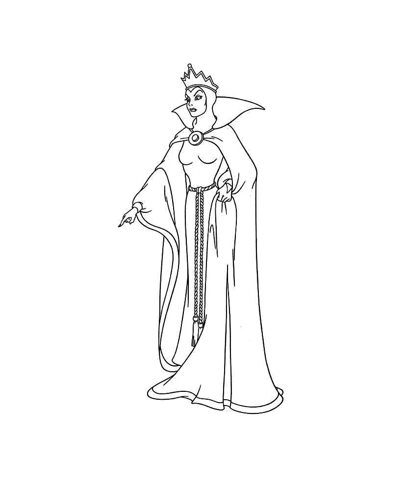 Blanche neige - 5 (Coloriage de Blanche-Neige et les Sept Nains à imprimer pour enfants)