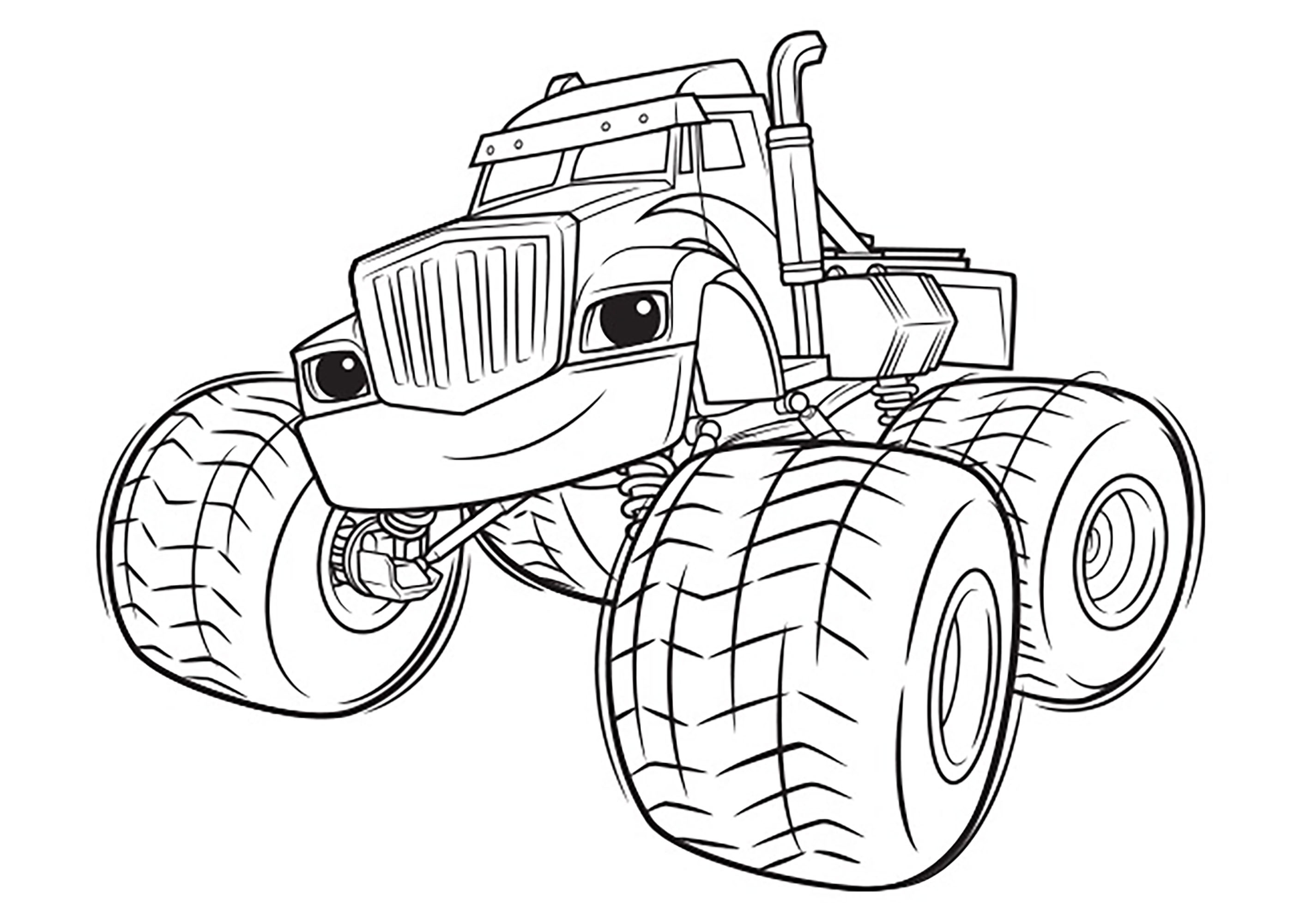 Blaze et les monster machines - 00049 - Coloriages de Blaze et les