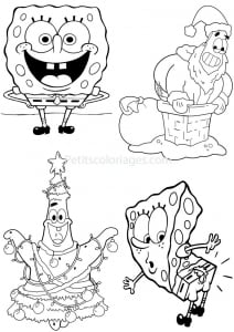 Coloriage de Bob l'éponge à colorier pour enfants