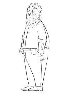 Coloriage de Bobs Burgers à imprimer pour enfants : Bob-s-burger-7