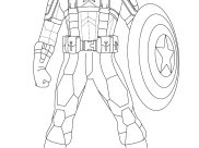 Coloriages Captain America faciles pour enfants