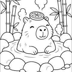 Coloriages de Capybara à imprimer pour enfants