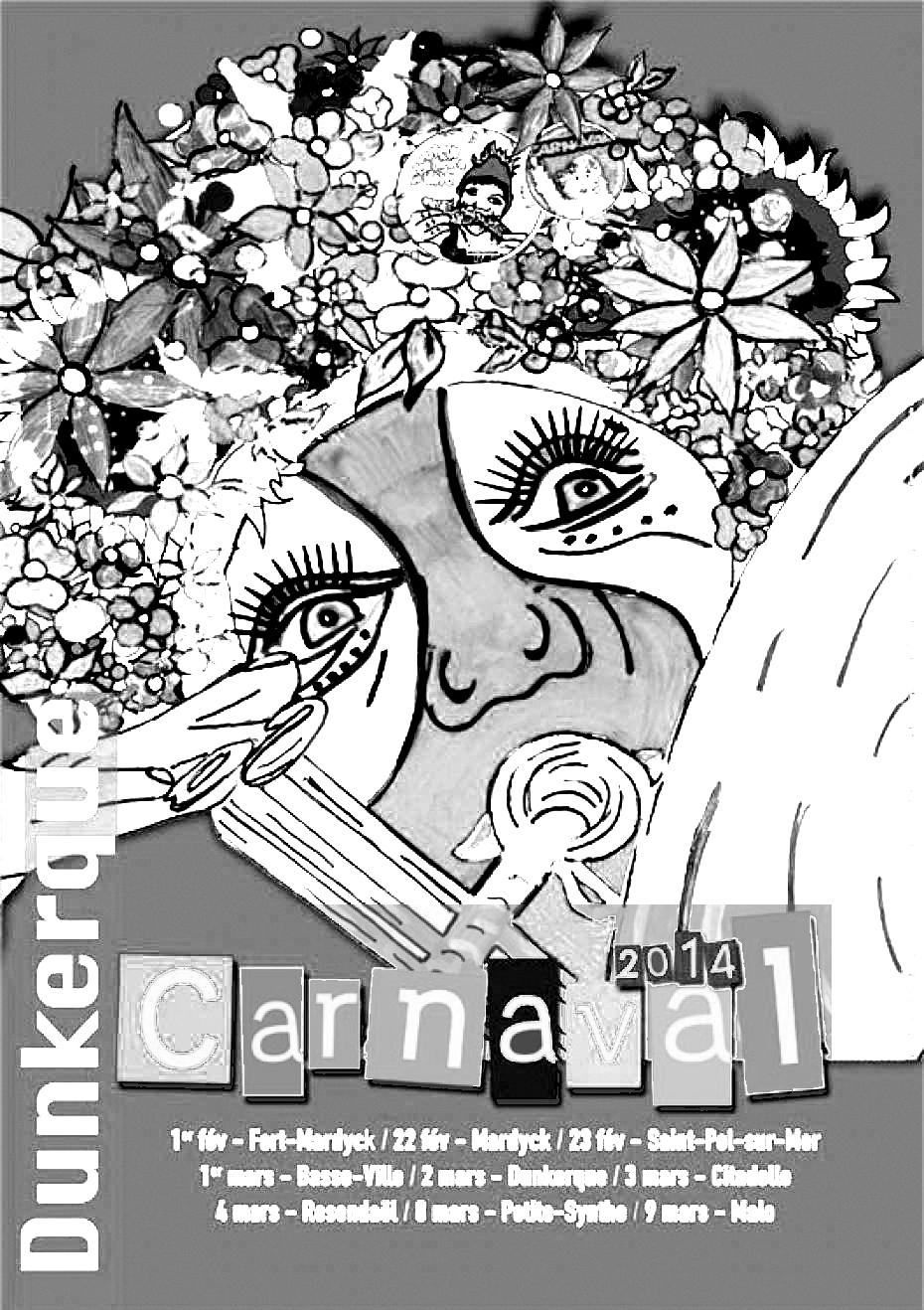 L'affiche officielle du Carnaval de Dunkerque édition 2014 à colorier !