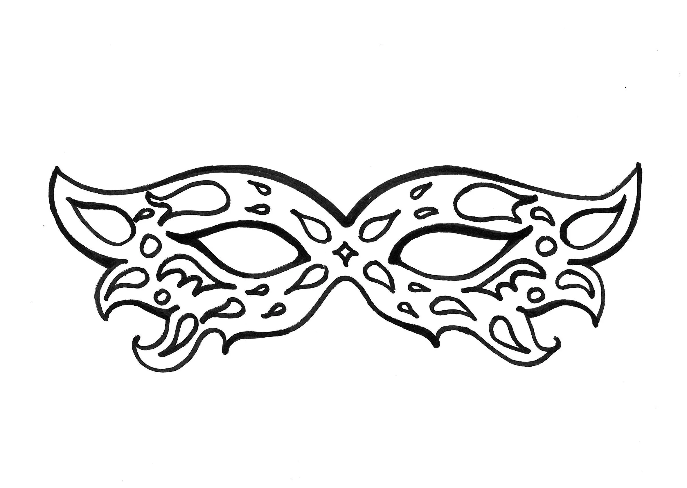 Coloriage de Carnaval à imprimer gratuitement