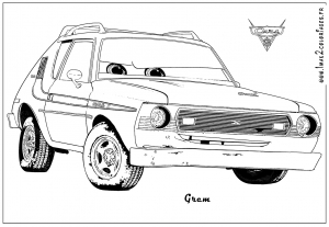 Coloriage de Cars 2 à télécharger