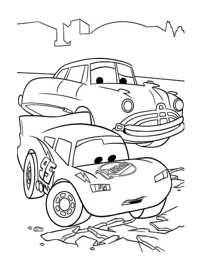 Joli coloriage de Cars simple pour enfants